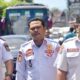 Kepala Dishub Julham Situmorang beserta jajarannya mensosialisasikan pengoptimalan pengoperasian terminal Tanjung Pinggir kepada armada bus yang membuat stasiun di sekitar Ramayana Department Store, Rabu (12/3).(Waspada-Ist).