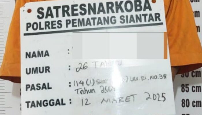 Polres P.Siantar Ringkus Residivis Miliki Sabu