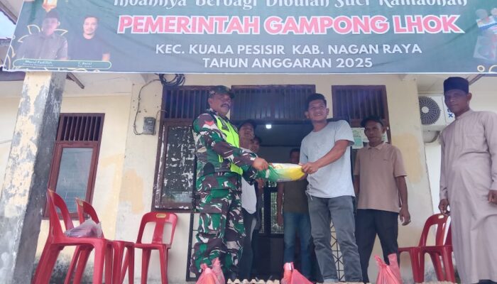 Pemdes Lhok Bagi 150 Paket Sembako Kepada Warga