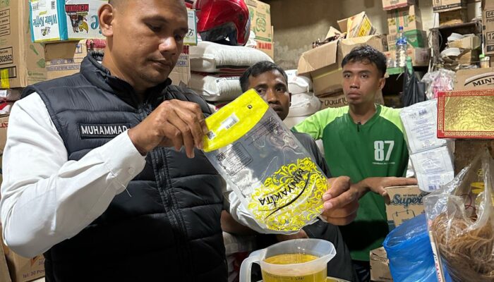 Polres Aceh Tamiang Cek Takaran Migor Kemasan