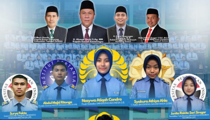 10 Siswa MAN IC Tapsel Masuk PTN Tanpa Testing, Termasuk Ke UI Dan UGM