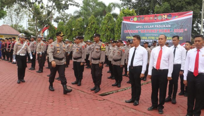 Polres Langkat Apel Gelar Pasukan Ops Ketupat Toba 2025