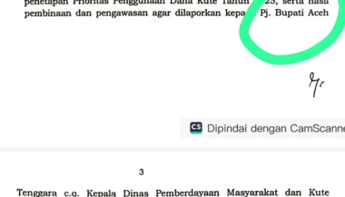 Viral, Pj Bupati Agara HM Salim Fakhry Tertulis Dalam Surat DD