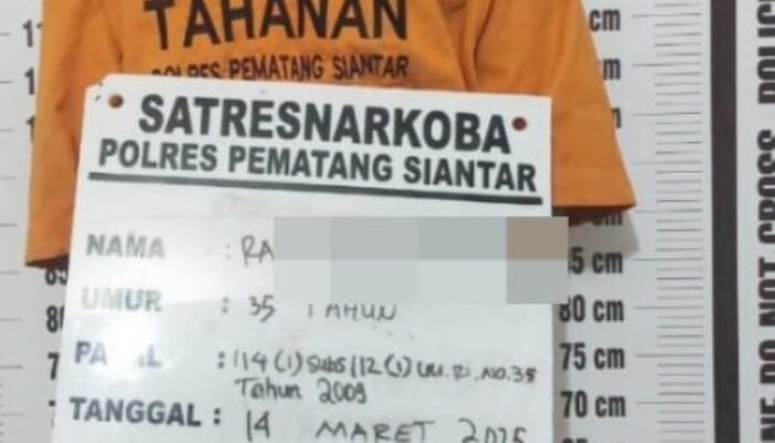 Polres P.Siantar Ringkus Pengedar Sabu Warga Dairi