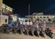 Polres Samosir Amankan 10 Unit Sepeda Motor Knalpot Brong
