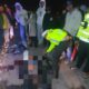 PETUGAS Satlantas Polres Humbahas melakukan olah TKP dan mengevakuasi korban ke RSUD Doloksanggul. Waspada/Ist