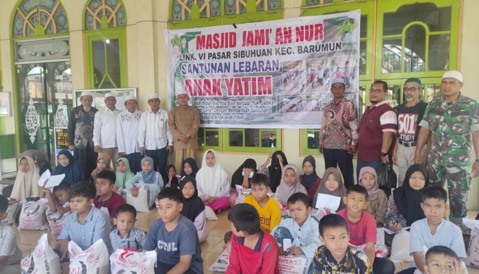 Jelang Lebaran 1446 H, BKM Masjid Annur Santuni 49 Anak Yatim