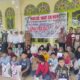 Dalam menghadapi lebaran, BKM Masjid Annur Lingkungan Vi Pasar Sibuhuan santuni 49 anak yatim, Selasa (25/3)(Waspada/H. Idaham butar butar/B)