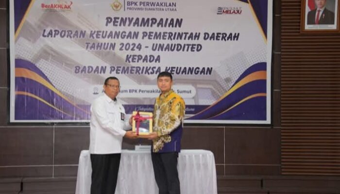 Bupati Labura Serahkan Laporan Keuangan Tahun 2024 Ke BPK Sumut