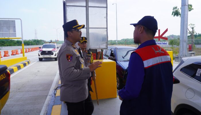 Kapolres Langkat Cek Exit Tol P. Brandan Dan Pos Pelayanan 