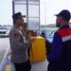 Kapolres Langkat, AKBP David Triyo Prasojo, SH, SIK, M.Si., beserta jajaran melakukan pengecekan Posyan dan Exit Tol Pangkalan Brandan, , Rabu (26/03/2025).Waspada/ist. 
