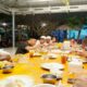 SMSI Madina saat buka puasa bersama di Lesehan AMJ Lintas Timur, Rabu (26/3). (Waspada/ist).