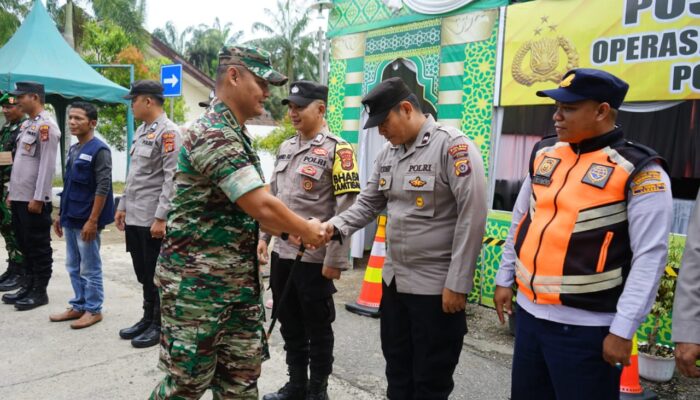 Dandim Aceh Tamiang Tinjau Pos Pelayanan Dan Pengamanan Hari Raya Idul Fitri