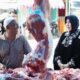 Wali Kota Banda Aceh Illiza Sa'aduddin Djamal pantau pasar daging murah di Lampaseh Aceh, Sabtu (29/03/25).(Waspada/T.Mansursyah)