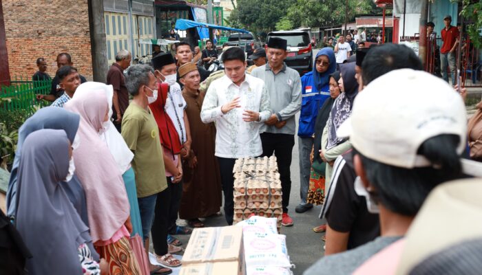 Ricky Anthony Bantu 19 Unit Rumah Terbakar Di Brandan, Langkat