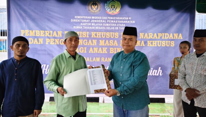 85 Narapidana Rutan Tarutung Dapat Remisi Khusus Idul Fitri 1446 H