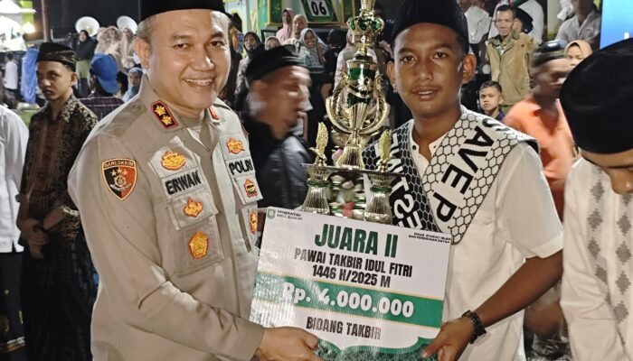 Kapolres Sabang Apresiasi Peserta Lomba Musabaqah Pawai Takbir Idul Fitri