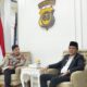 ANGGOTA Komite I DPD RI, Pdt, Penrad Siagian melakukan audiensi dengan Kapolda Sumut, Irjen Pol. Whisnu Hermawan Februanto yang diwakili oleh Wakapolda Brigjen. Pol. Rony Samtana. Waspada/ist
