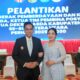 WALI Kota Medan Rico Tri Putra Bayu Waas (kiri) berfoto bersama Airin Rico Waas usai sang istri dilantik menjadi Ketua TP PKK Kota Medan periode 2025-2030, di Aula Raja Inal Kantor Gubernur Sumut, Kamis (13/3/2025). Waspada/ist