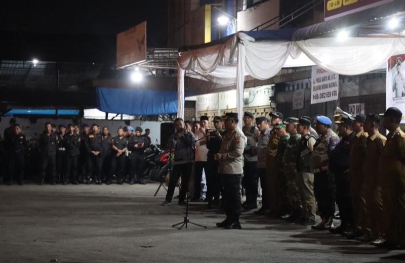 Peserta Apel Bersama 3 Pilar Satgas Anti Tawuran Dan Begal Di Medan Amplas Membludak