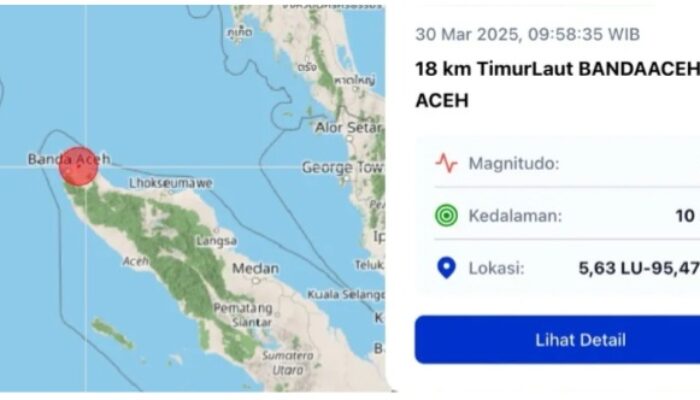 Gempa Banda Aceh Tergolong Dangkal Karena Pergeseran Sesar Seulimeum