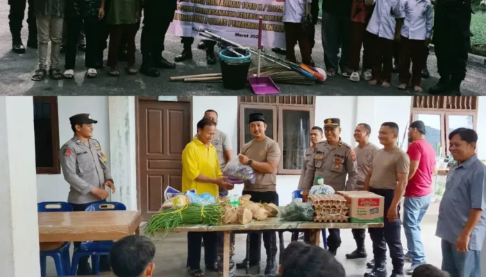 Polres P. Siantar Bakti Sosial Di Masjid Dan PA