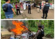 Polrestabes Medan Bakar Lapak Narkoba Di Deliserdang