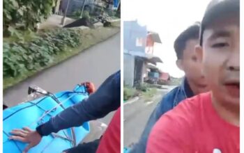 Jenazah pasien dari Puskesmas Lolomatua, Kabupaten Nias Selatan terpaksa diangkut menggunakan becak bermotor akibat ambulans dalam kondisi rusak, Senin (31/3). Waspada/Ist