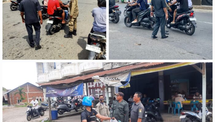 Satpol PP Dan WH Aceh Besar Gelar Pengawasan Busana Islami