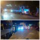 Mobil pick up pengangkut lembu mengalami ringsek di kanan depan usai 'laga kambing' dengan truk pengangkut ikan. (Waspada/Ist)