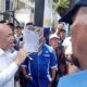 ANGGOTA Sumatera Utara dari Fraksi PAN, Yahdi Khoir, menerima pengunjukrasa.Waspada/partono budy