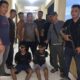 Kedua tersangka yang sudah ditangkap oleh aparat Polres Aceh Tamiang. Waspada/Muhammad Hanafiah