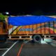 Satu unit truk Fuso berwarna oranye yang membawa beras oplosan yang sempat menghebohkan dan menjadi perbincangan hangat di tengah tengah masyarakat luas di bumi sepakat Segenep, juga viral di media sosial hingga saat ini diamankan di Mapolres Agara. Waspada/Seh Muhammad Amin