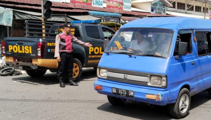 Polres Pematangsiantar Patroli Antisipasi Kemacetan