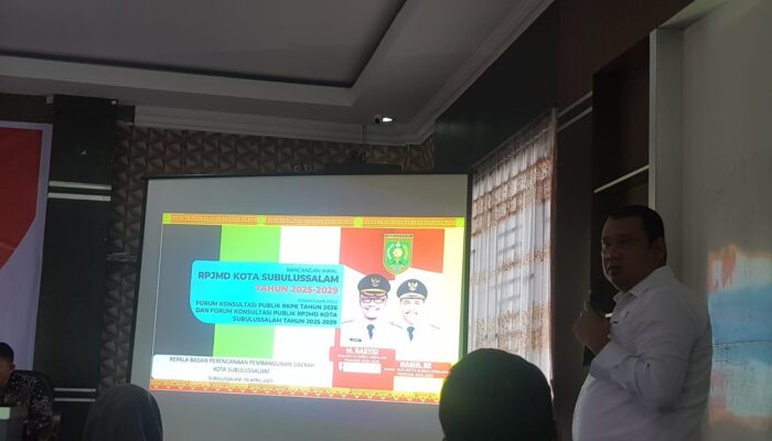 Kepala BPS Dan Bappeda Subulussalam Narasumber Konsultasi Publik RKPK, RPJMD
