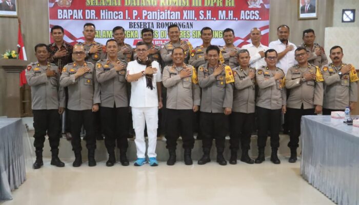 Kapolres Simalungun Apresiasi Kunjungan Anggota Komisi III DPR RI