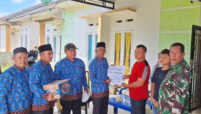 SMAN 3 Langsa Serahkan Bantuan Siswa Korban Kebakaran Asrama Kodim 0104/Atim