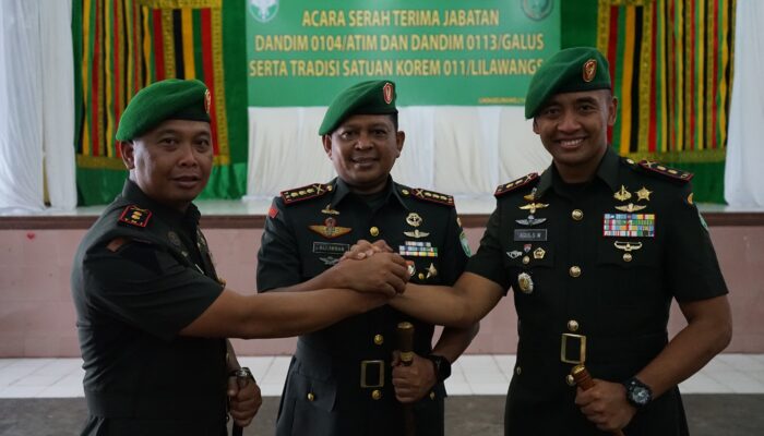 Pesan Danrem Lilawangsa Saat Pimpin Sertijab Dandim