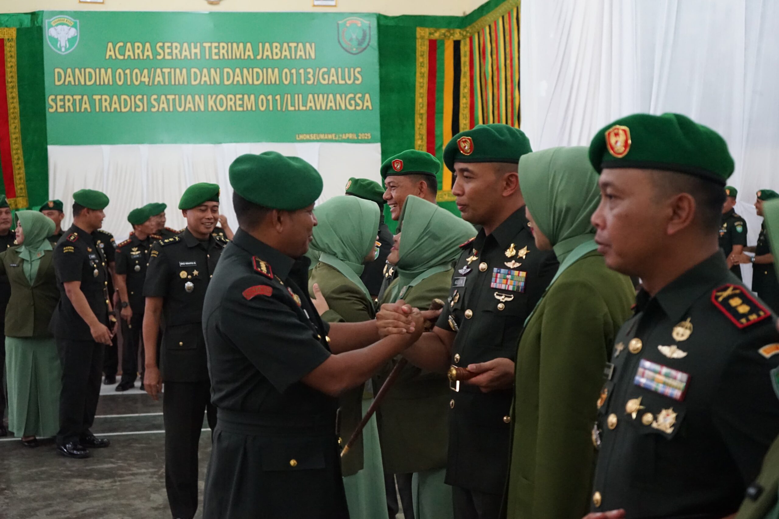 Pesan Danrem Lilawangsa Saat Pimpin Sertijab Dandim