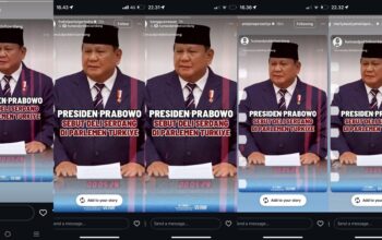Foto kolase screenshot repost Prabowo sebut Deliserdang di Parlemen Turki mulai dari akun IG tumgrd, FraksiGerindraDPR/MPR, GusIrawanPasaribu, AdeJonaPrasetyo, MeriyawatyAmeliaPrasetio. (Waspada/ist).