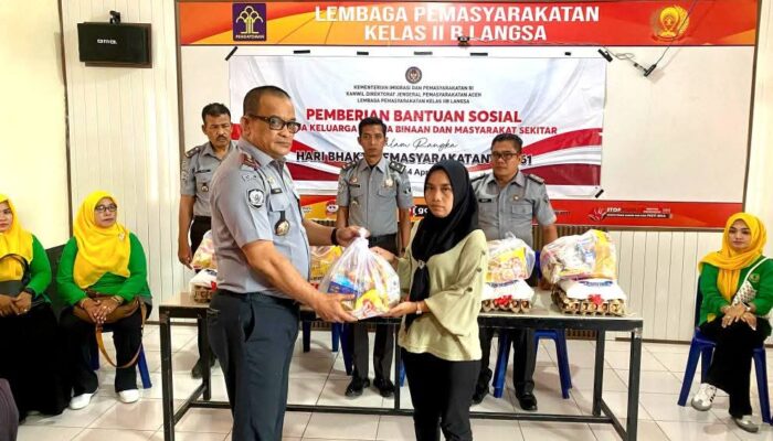 Lapas Kelas IIB Langsa Bagi Sembako Dan Donor Darah