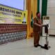 Bupati Salim Fakhry saat menyampaikan sambutannya. Waspada/Seh Muhammad Amin