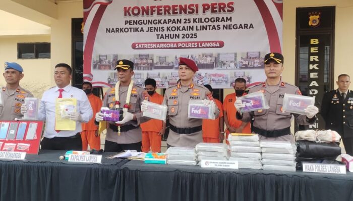 25 Kg Kokain Dan 6 Tersangka Diamankan Dari Lintas Aceh-Sumatera Utara