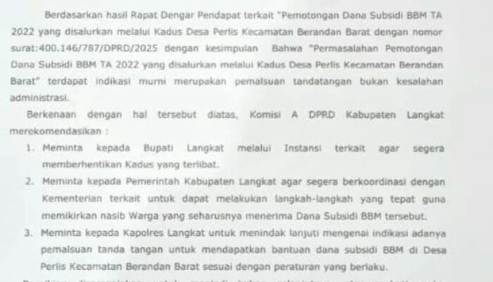 Jika Rekom Dewan Tak Ditindaklanjuti, Warga Ancam Demo Kantor Bupati Langkat