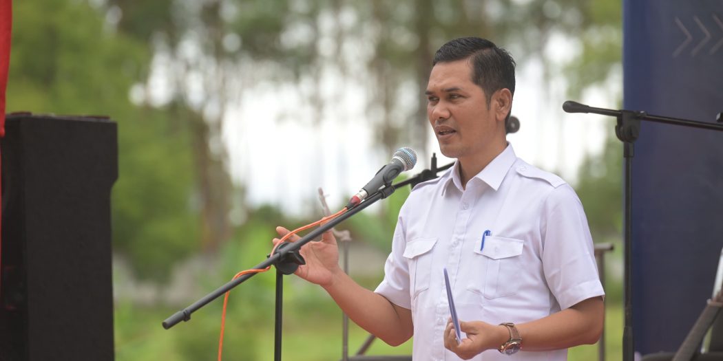 Plt. Sekda Aceh, M. Nasir, S.IP, MPA, saat menyampaikan sambutan Gubernur Aceh sekaligus meresmikan Instalasi Rehabilitasi Terpadu Kuta Malaka milik Rumah Sakit Jiwa (RSJ) Aceh, Aceh Besar, Rabu, (16/4).(Waspada/Ist) .