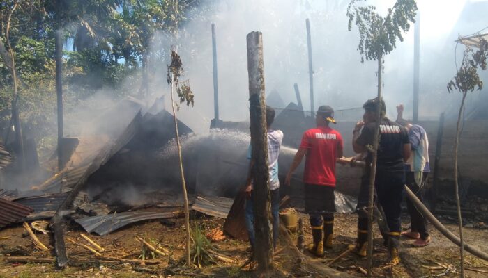 Diamuk Si Jago Merah, 1 Rumah Warga Abdya Rata Dengan Tanah