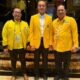 Musa 'Ijeck' Rajekshah (tegah) bersama Ketua dan Sekretaris Golkar Sidimpuan Irsan Efendi Nasution (kanan) dan Urwatul Hannan Harahap. (Waspada/Ist)