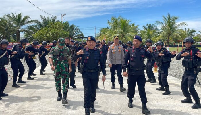 Danyon Batalyon C Pelopor Sambut Dansat Brimob Polda Aceh Dalam Kunker
