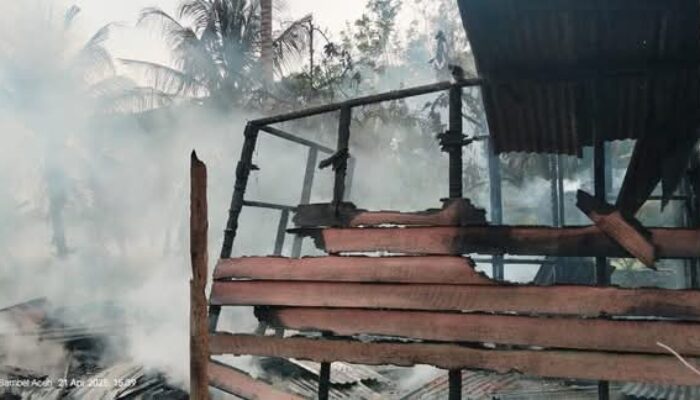 Diduga Disebabkan Korsleting Listrik, Satu Rumah Hangus Terbakar