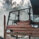 Saat kobaran api sudah dipadamkan, satu rumah hangus terbakar di Desa Kuta Lang Lang Baru, Kecamatan Bambel, Senin (21/4). Waspada/Seh Muhammad Amin
